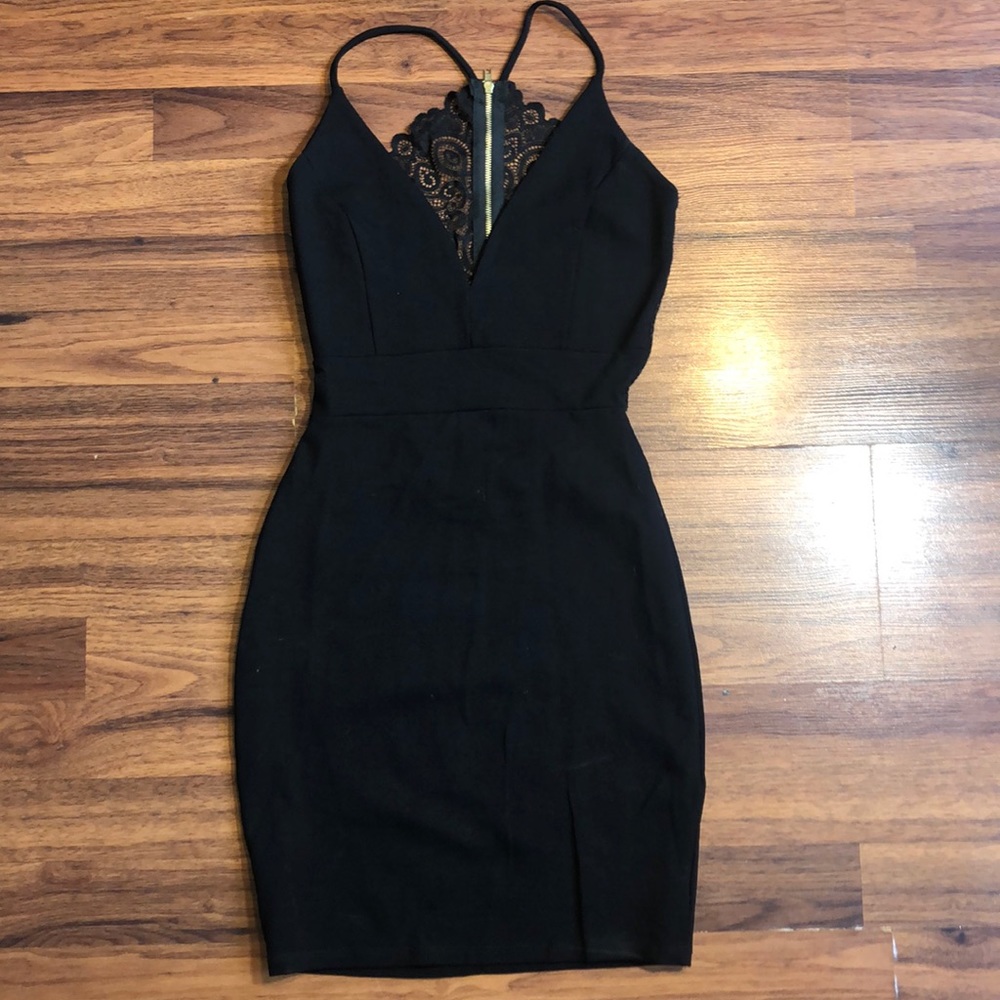 Black Mini Dress, Open Back